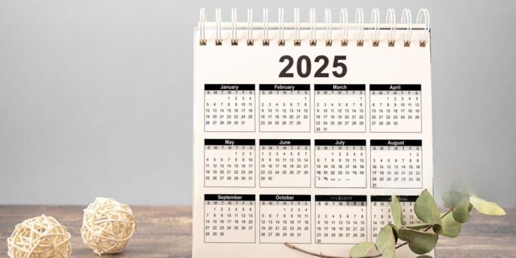 Calendario de feriados y vacaciones escolares en 2025