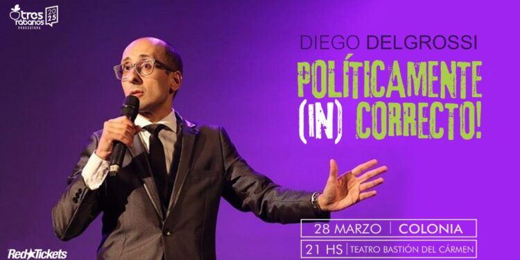 Diego Delgrossi trae su humor «Políticamente (In) Correcto» al Bastión del Carmen este viernes